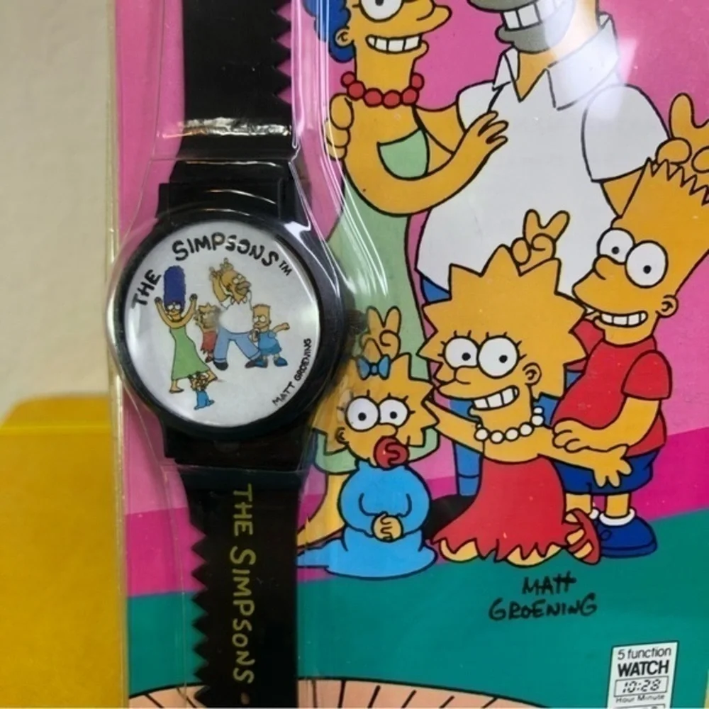 Vintage Simpsons Watch LCD Digital Rare Collectible Nelsonic New In Package